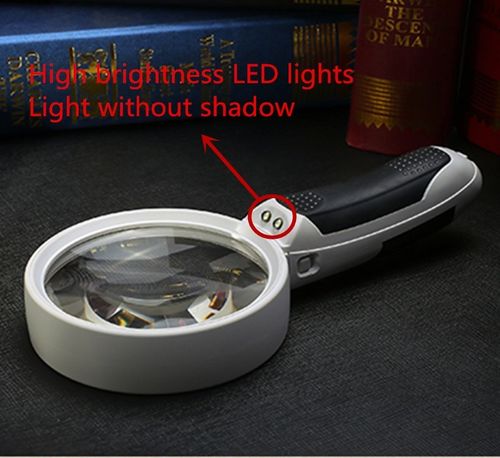 Lupa optyczna 20X z oświetleniem LED - prezent dla seniora
